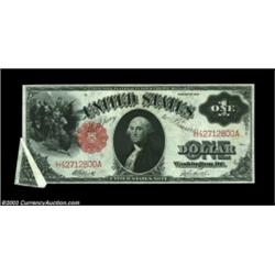 Fr. 37 $1 1917 Legal Tender, Gem Crisp Uncirculated. A wonderful butterfly corner makes this one of.