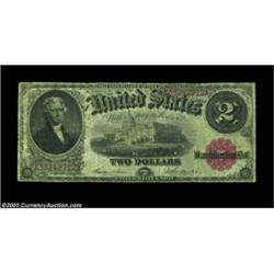 Fr. 57 $2 1917 Inverted Reverse Legal Tender, Very Good. A well circulated invert deuce that is rath