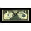 Image 1 : Fr. 228 $1 1899 Inverted Reverse Silver Certificate, Fine-Very Fine. A nice, mid-grade Black Eagle i