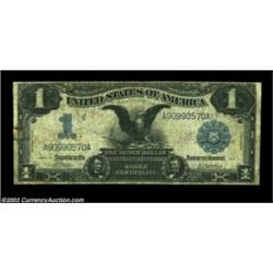 Fr. 230 $1 1899 Inverted Reverse Silver Certificate, Very Good. The limited quantity of inverts for.