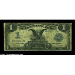 Fr. 236 $1 1899 Inverted Reverse Silver Certificate, Very Good. A mere four inverts are on the recor