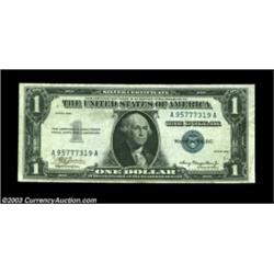 Fr. 1602 $1 1928B Inverted Reverse Silver Certificate, Very Fine-Extremely Fine. A bright, modestly.