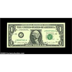 Fr. 1914-J $1 1988 Federal Reserve Notes, Extremely Fine-About Uncirculated.A most unusual run of fo