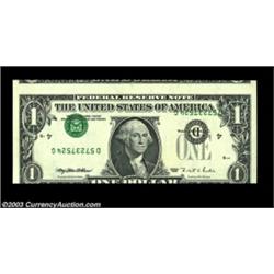 Fr. 1921-D $1 1995 Federal Reserve Note. Gem Crisp Uncirculated. A lovely example of an inverted thi