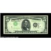 Image 1 : Fr. 1962-D $5 1950A Federal Reserve Note, About Uncirculated. Always dramatic inverted third printin