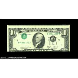 Fr. 2027-E $10 1985 Federal Reserve Note, Choice Crisp Uncirculated. A near double error, the third.