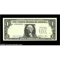 Fr. 1912-? $1 1981A Federal Reserve Note. Gem Crisp Uncirculated. Missing the third printing, althou