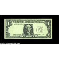 Fr. 1914-? $1 1988 Federal Reserve Note, Gem Crisp Uncirculated. Missing the entire third printing..