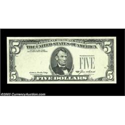 Fr. 1978-E $5 1985 Federal Reserve Note, Gem Crisp Uncirculated. Missing the entire third printing,.