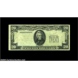 Fr. ? $20 19__ Federal Reserve Note, Extremely Fine. A nice early $20 missing the entire third print