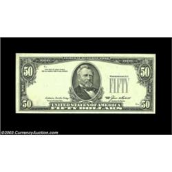 Fr. 2122-? $50 1985 Federal Reserve Note, Gem Crisp Uncirculated. Missing the third printing, althou