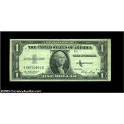 Fr. 1614 $1 1935E Silver Certificate, Very Fine-Extremely Fine. An obstruction in the third printing
