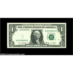 Fr. 1907-B $1 1969D Federal Reserve Note, Gem Crisp Uncirculated. The district seal is scarcely visi
