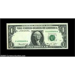 Fr. 1908-K $1 1974 Federal Reserve Notes, Gem Crisp Uncirculated. Three consecutive pieces, each mis