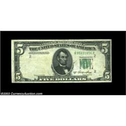 Fr. 1962-B $5 1950A Federal Reserve Note, Extremely Fine. Virtually all of the third printing on the
