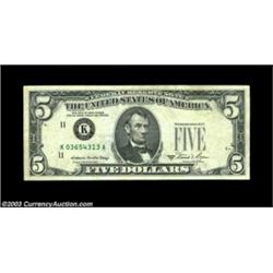 Fr. 1977-K $5 1981A Federal Reserve Note, Very Fine. The third printing is missing from the entire r