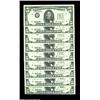 Image 1 : Fr. 1984-E $5 1995 Federal Reserve Notes, Gem Crisp Uncirculated. Nine consecutive pieces, the first