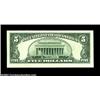 Image 2 : Fr. 1984-E $5 1995 Federal Reserve Note, Gem Crisp Uncirculated. The green Treasury seal and serial.