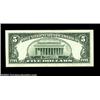 Image 2 : Fr. 1984-E $5 1995 Federal Reserve Note, Gem Crisp Uncirculated. The green ink portion of the third.