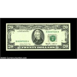 Fr. 2075-B $20 1985 Federal Reserve Note. Gem Crisp Uncirculated.The black district seal and numbers