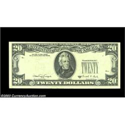 Fr. 2076-E $20 1988A Federal Reserve Note. Crisp Uncirculated. Third printing on reverse. Important.