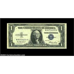 Fr. 1614 $1 1935E Silver Certificate, Gem Crisp Uncirculated. A significant two digit mismatch at th