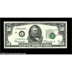 Fr. 2114-L $50 1969 Federal Reserve Notes. Gem Crisp Uncirculated.A most interesting trio of consecu