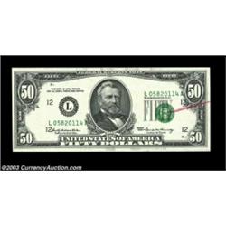 Fr. 2114-L $50 1969 Federal Reserve Notes. Gem Crisp Uncirculated.A most interesting trio of consecu