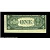 Image 4 : Early Small Size Reverse Error Pair.Fr. 1601 $1 1928A Silver Certificate, Fine-Very Fine. Off center