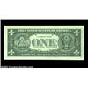 Image 2 : Fr. 1903-J $1 1969 Federal Reserve Note, Crisp Uncirculated. A strong shift to the right cuts off pa