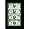 Image 1 : Fr. 2010-E $10 1950 Federal Reserve Notes. Choice Crisp Uncirculated.Four consecutive notes which ha