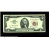 Image 1 : Fr. 1514 $2 1963A Legal Tender, Choice Crisp Uncirculated. Top to bottom gutter fold, a difficult er