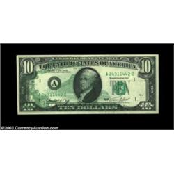 Offset Quartet.Fr. 1901-A $1 1963A Federal Reserve Note, Choice Crisp Uncirculated. 40 percent back.