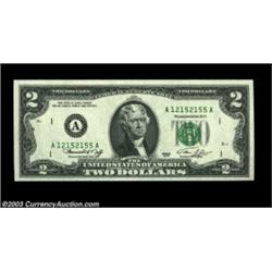 Fr. 1935-A $2 1976 Federal Reserve Note, Gem Crisp Uncirculated. A 100 percent face on back offset i