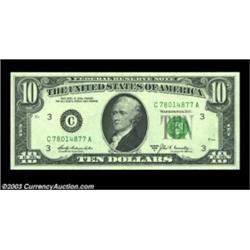 Fr. 2019-C $10 1969A Federal Reserve Notes, Choice Crisp Uncirculated. Three pieces in sequential or
