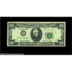 Fr. 2071-B $20 1974 Federal Reserve Notes, Choice Crisp Uncirculated. A group of four notes that are