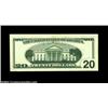 Image 2 : Fr. 2083-D $20 1996 Federal Reserve Note, Extremely Fine-About Uncirculated. A sharp 80 percent back