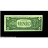 Image 2 : Fr. 1619 $1 1957 Silver Certificate, Crisp Uncirculated. Insufficient inking on the first printing..