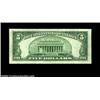 Image 2 : Fr. 1962-C $5 1950A Federal Reserve Note, Gem Crisp Uncirculated. A great obstruction error where th