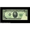 Image 1 : Fr. 2059-D $20 1950 Federal Reserve Note, About Uncirculated. Prominent obstruction in the lower rig