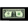 Image 1 : Fr. 1915-E $1 1988A Federal Reserve Note, Gem Crisp Uncirculated. Vivid doubling of the first printi