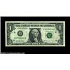 Image 1 : Fr. 1920-H $1 1995 Federal Reserve Note, About Uncirculated. The back printing is partially doubled,