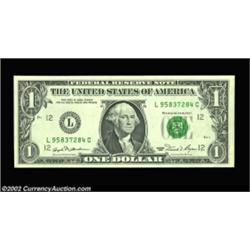 Fr.1911-L $1 1981 Federal Reserve Notes, Crisp Uncirculated. Formerly Lot #1066 from our January, 19