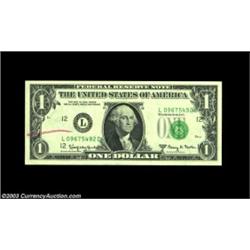 Fr. 1901-L $1 1963A Federal Reserve Note, Crisp Uncirculated.Fr. 1903-G $1 1969 Federal Reserve Note