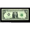 Image 1 : Error Quartet.Fr. 1908-C $1 1974 Federal Reserve Note, About Uncirculated. 100 percent face on back.