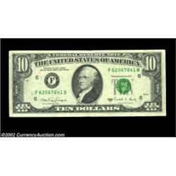 Error Trio.Fr. 1912-C $1 1981A Federal Reserve Note, Extremely Fine.Fr. 1978-F $5 1985 Federal Reser