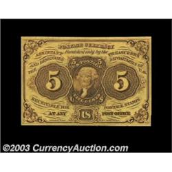 Fr. 1230 5ó First Issue Gem New. A fresh, original note, with excellent margins, bright colors and p