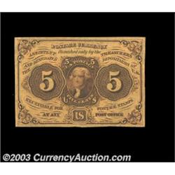 Fr. 1230 5c First Issue Very Choice New. A near-Gem example. Important notice: We expect to be aucti