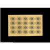 Image 2 : Fr. 1230 5c First Issue Complete Sheet of 20 Extremely Fine. Very bright and with its full selvage a