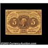 Image 1 : Fr. 1231 5c First Issue Gem New. Previously Lot 67 from our January 1995 sale of the Gengerke Collec